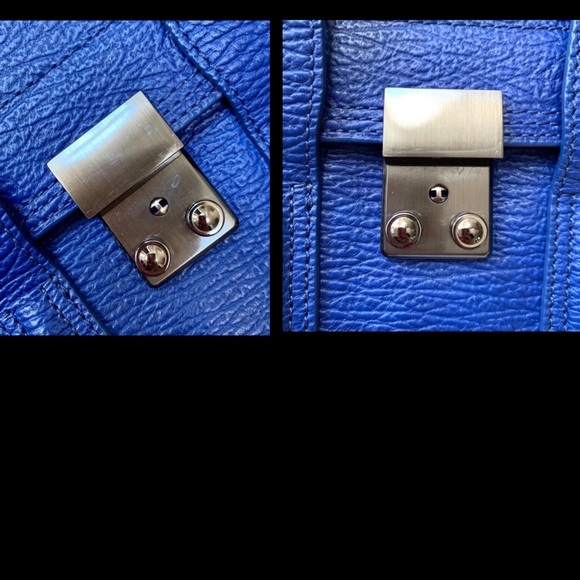 3.1 PHILLIP LIM | CLASSIC MINI PASHLI SATCHEL CROSSBODY LEATHER ELECTRIC BLUE - Picture 14 of 17